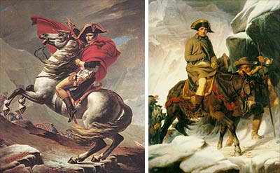 Napoleon trekt over de Alpen