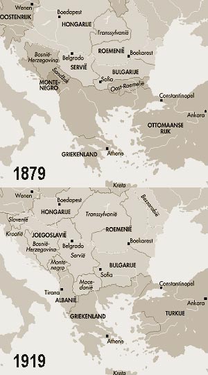 Balkan in 1879 en 1919