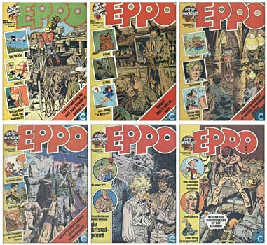 Blueberry omslagen van Eppo 1975-1976