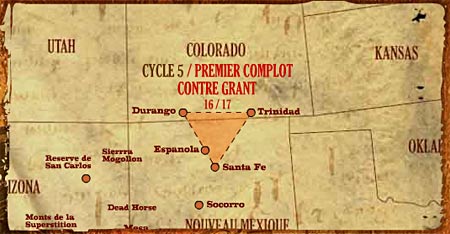 kaart Colorado - New Mexico