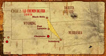 kaart Wyoming