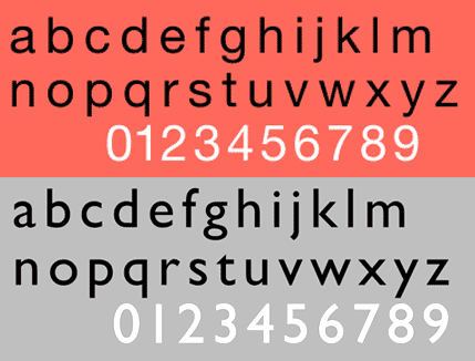 Helvetica en Gill Sans