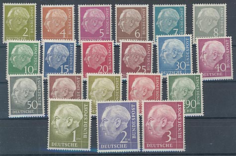 Theodor Heuss Briefmarken 1954