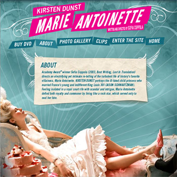 Marie Antoinette Website