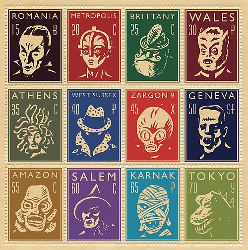 monster stamps