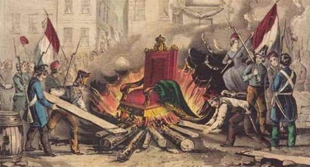 Het verbranden van de troon in 1792