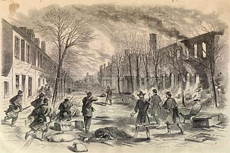 straatgevechten in Fredericksburg