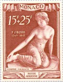 Salmacis op een postzegel uit Monaco